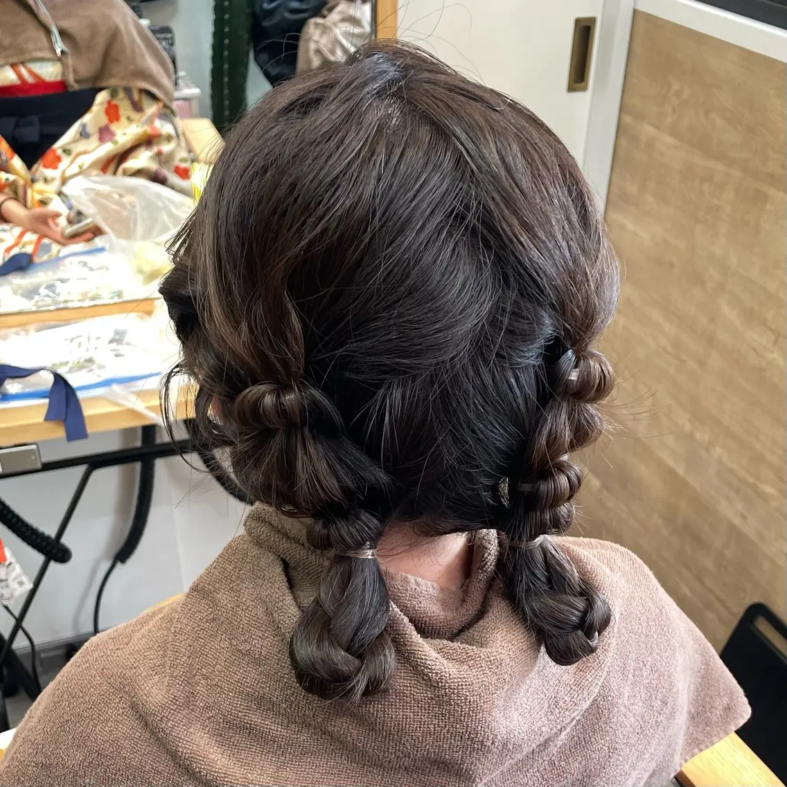 ヘアアレンジ ヘアセット 銀座：似合わせカラー オリーブ🫒アレンジのヘアスタイル