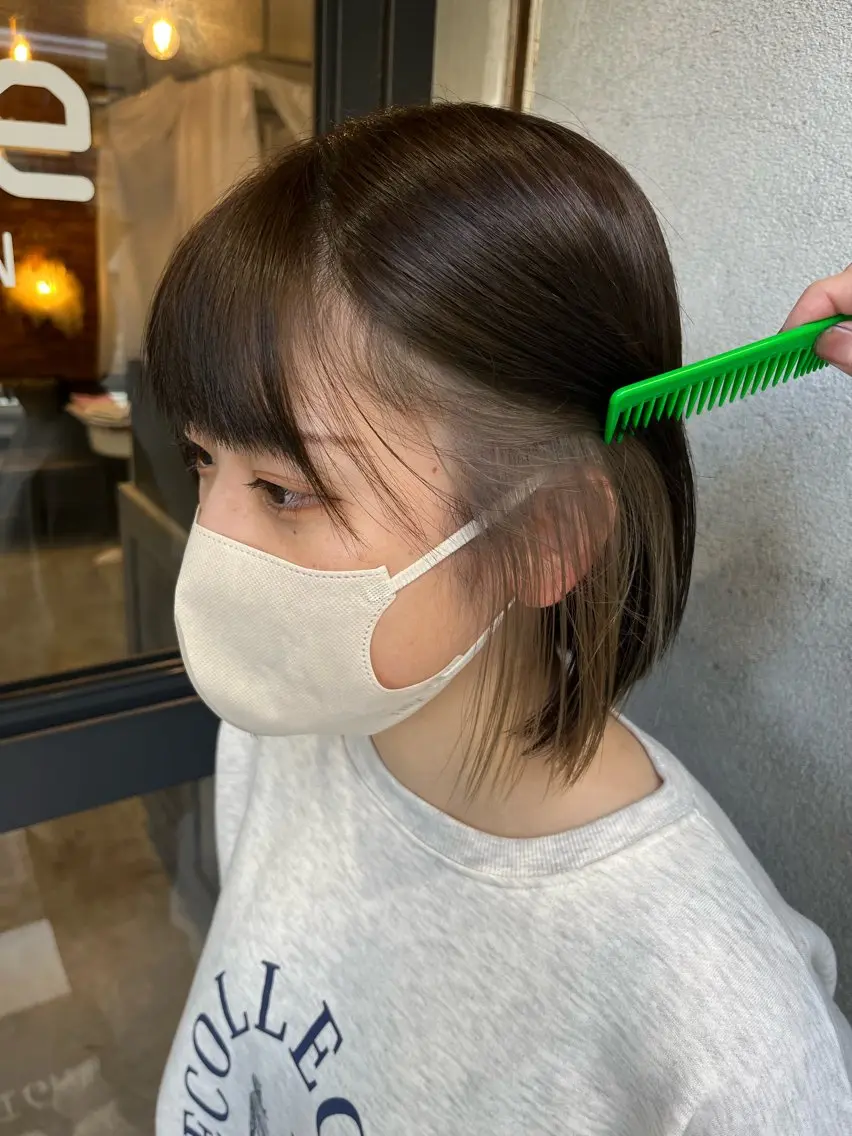 ショート ボブ パーマ/透明感 🍃Hidetoraのヘアスタイル