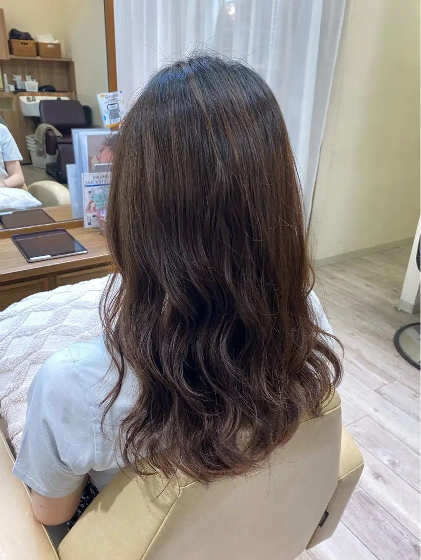 ロング パーマ ロング デジタルパーマ 後藤 瀬奈のヘアスタイル