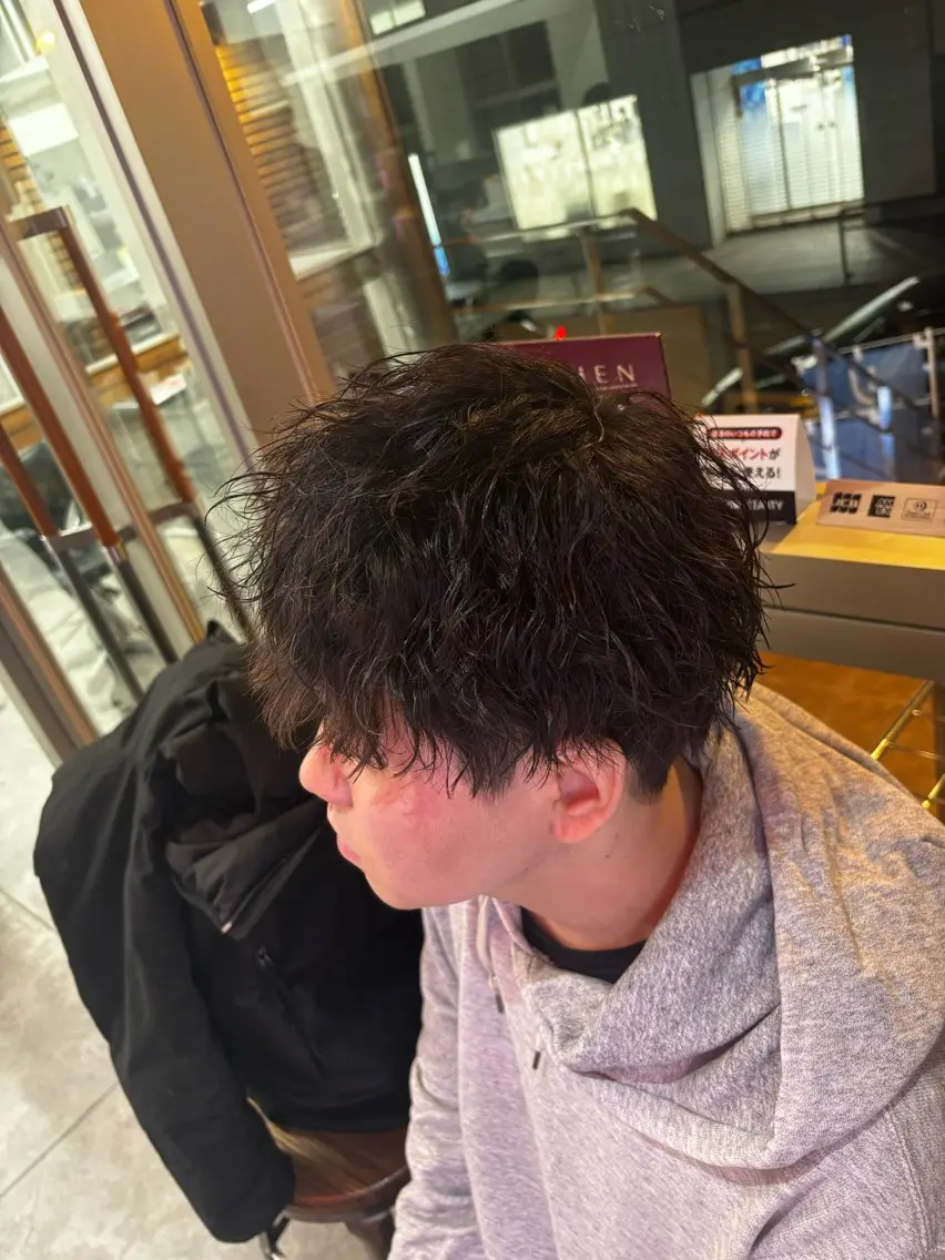パーマ メンズ カット パーマ メンズ特化✨️ 韓国風パーマ🔥一八のヘアスタイル