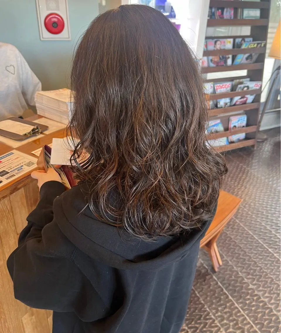 セミロング パーマ セミロングパーマ カット パーマ TAKAHASHI REIKAのヘアスタイル