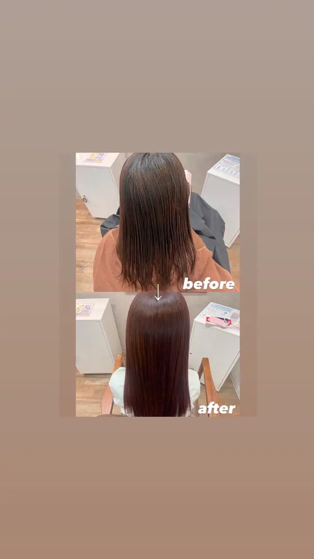 ロング カラー ブリーチ 透明感カラー ブリーチなしカラー ピンクカラー カット トリートメント 中野 伊織のヘアスタイル