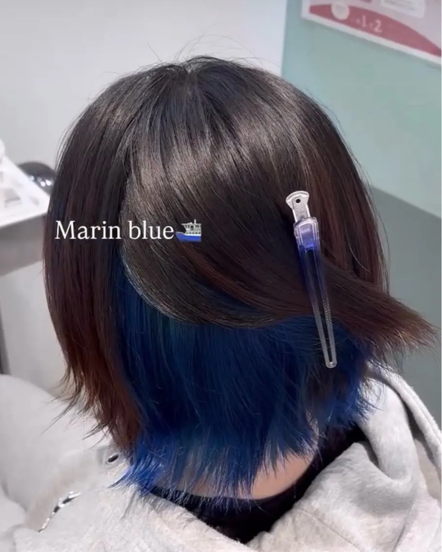 セミロング カラー カット ヘアカラー ハイトーン、カラー 特化⟡.·すわ☁️のヘアスタイル