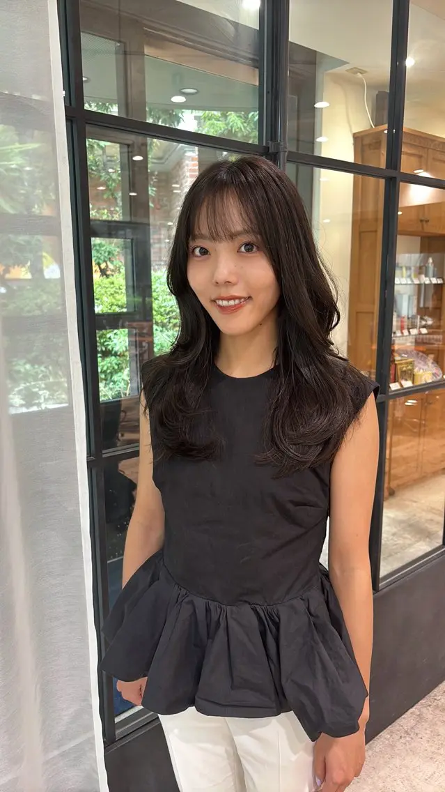 セミロング カラー レイヤーカット カット ヘアカラー 梅田美容室/カット /Maoのヘアスタイル