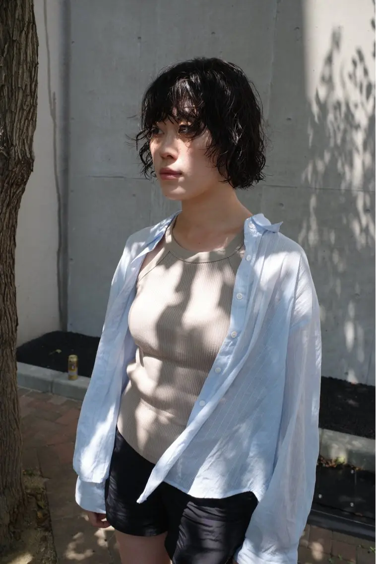 ショート 西宮北口パーマ 鮫島竜海のヘアスタイル