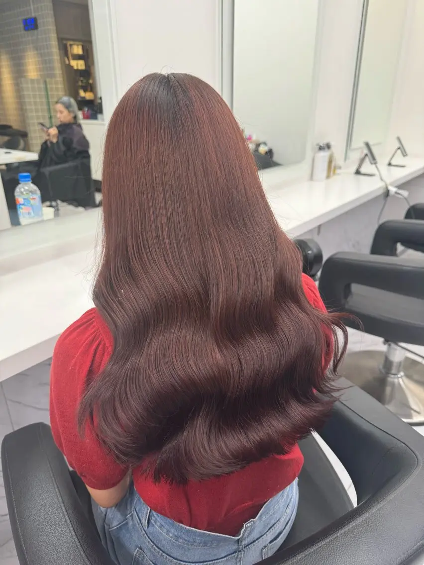 ロング カラー パーマ ヘアアレンジ メンズ キッズ 韓国系🇰🇷🩶 艶暗髪/MEIのヘアスタイル