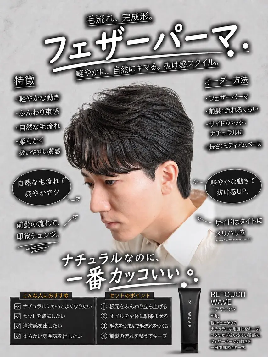 パーマ メンズ カット パーマ 安部 真弘のヘアスタイル