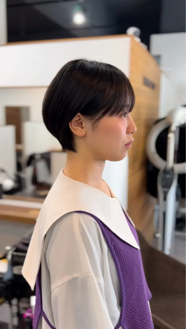 ショート ショートボブ ボブ ショートヘア カット トリートメント 表参道【髪質改善】 宮嶋勇太のヘアスタイル