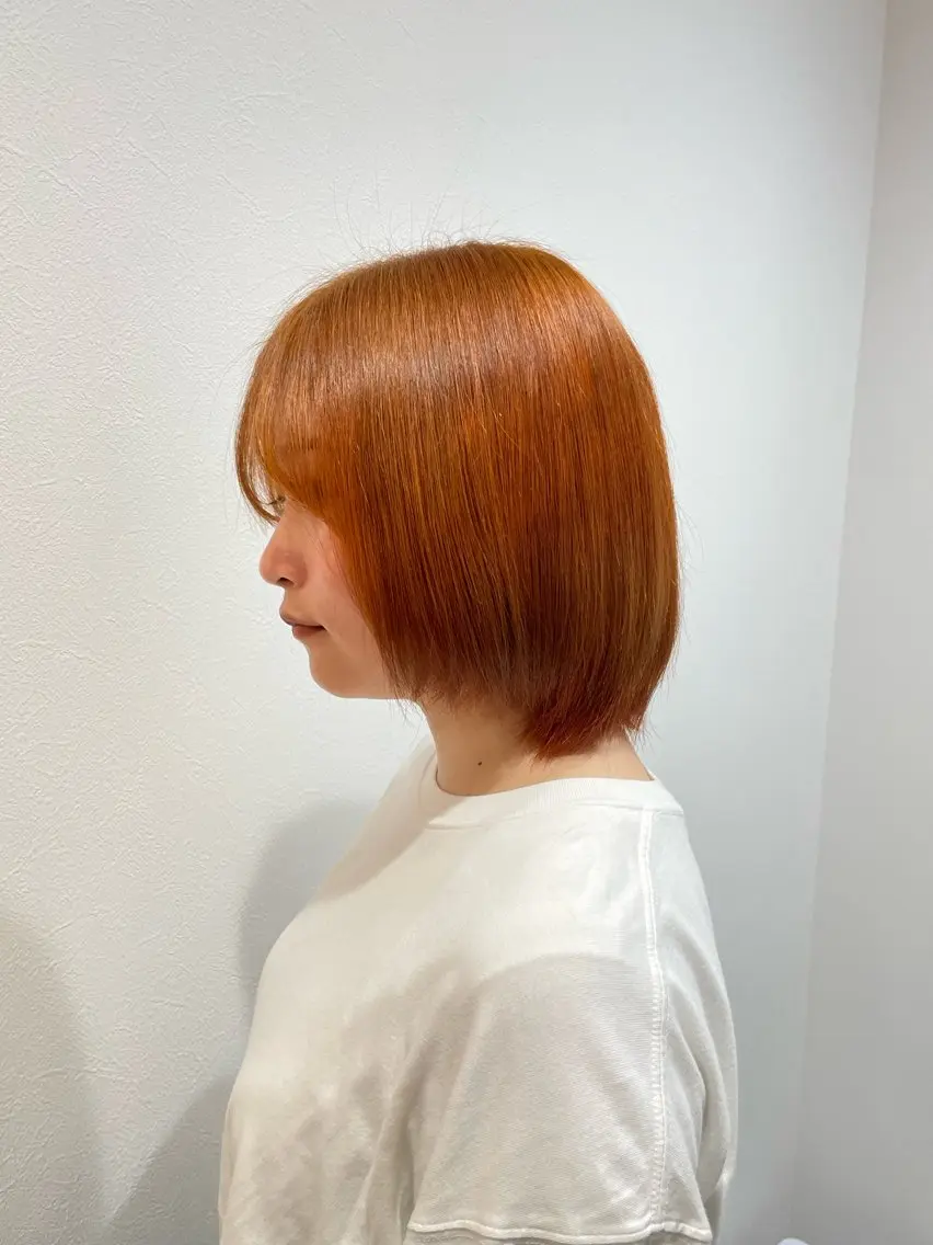 カラー ブリーチ オレンジ 【メンズ 特化】村斎　伶次のヘアスタイル