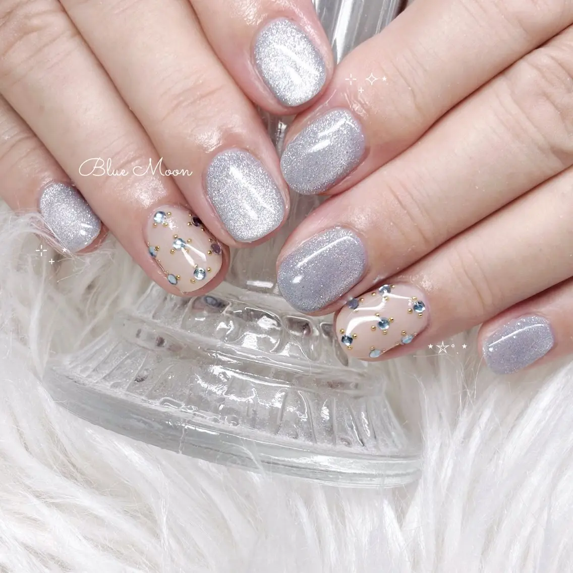 ネイル マグネットネイル ハンドネイル フットネイル nail salon Blue Moonのネイルデザイン