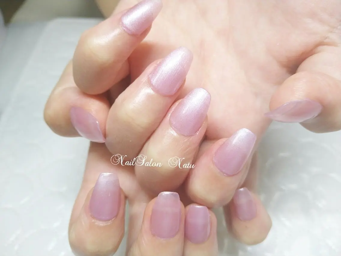 ネイル 長さ出し ワンカラーネイル nailsalon Natuのネイルデザイン