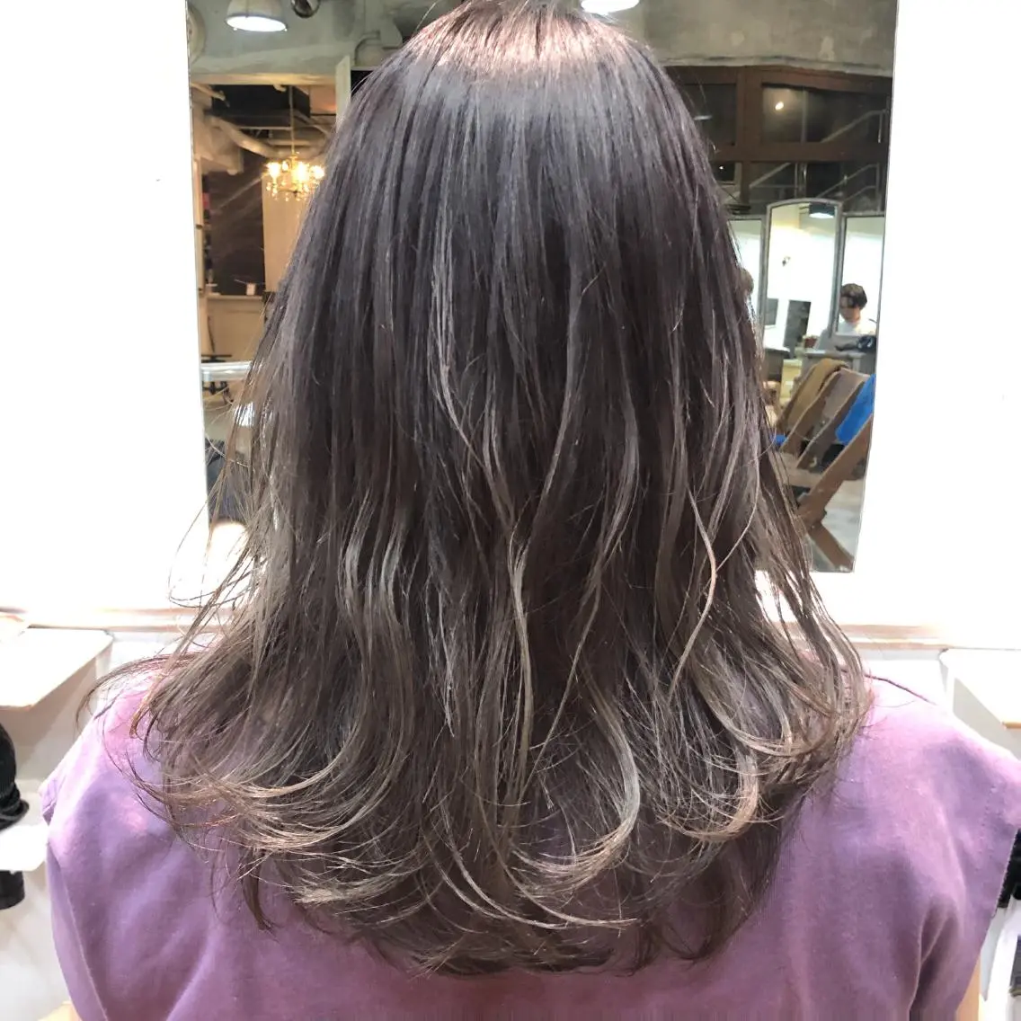 ミディアム カラー グラデーションカラー RUKA 美容院×ネイリストのヘアスタイル