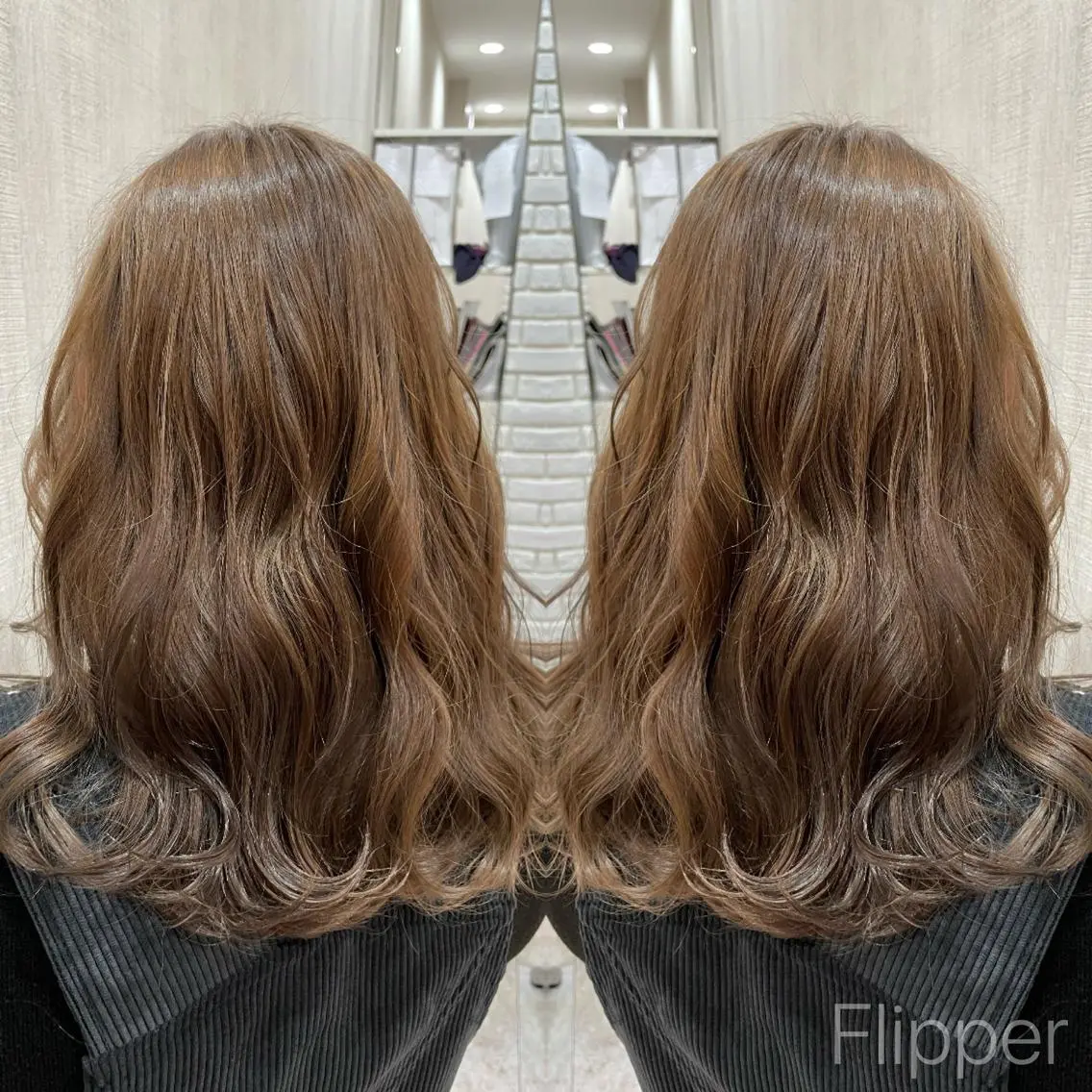 セミロング カット ヘアカラー トリートメント 店長✨レイヤー✖️ 髪質改善✖️韓国ヘアのヘアスタイル