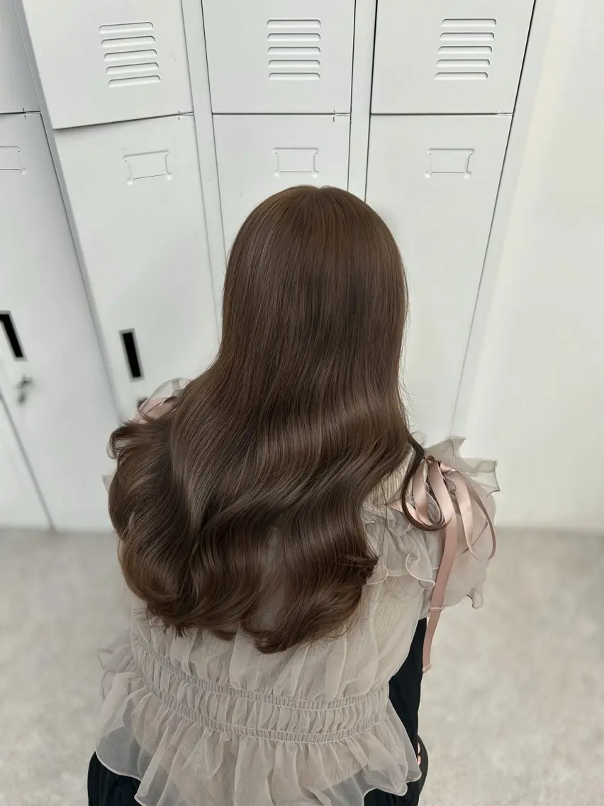 セミロング カラー ベージュカラー ブリーチ ブラウンカラー ブラウンベージュ チョコレートブラウン ヘアカラー 💍モテる艶髪 透明感カラー💖のヘアスタイル