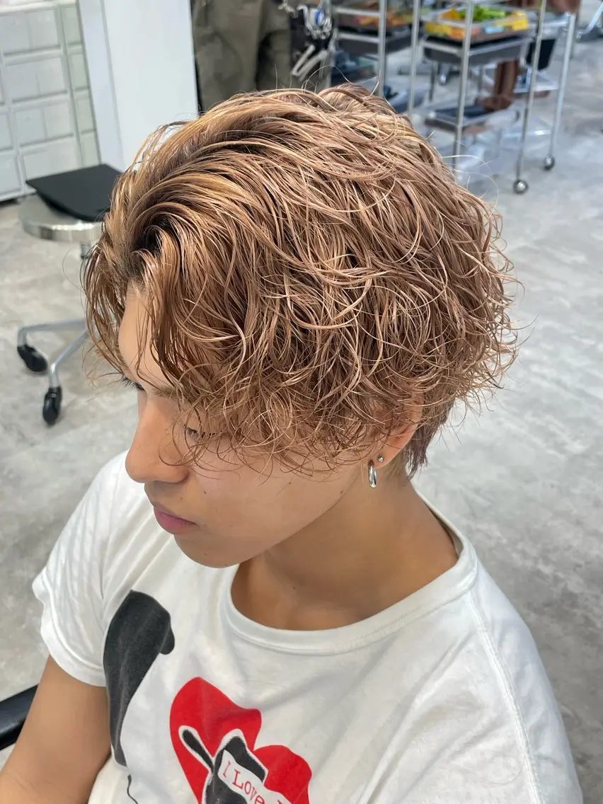パーマ メンズ カット パーマ fifth 武正 琉生のヘアスタイル
