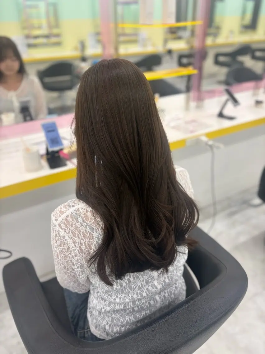 ロング カラー ヘアカラー ベージュ×レイヤー 🤎横浜/miu🤎のヘアスタイル