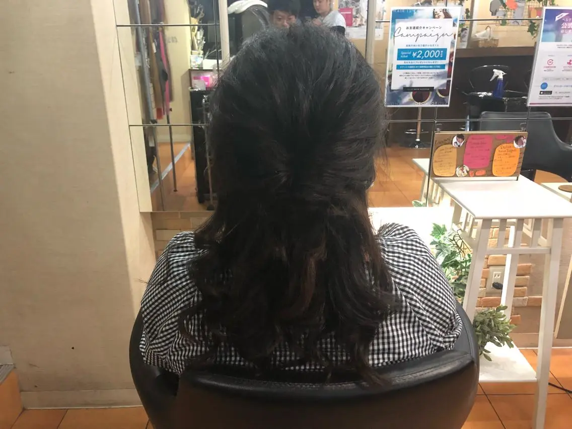 セミロング ヘアアレンジ ハーフアップ レイヤー/エクステ alpha下妻のヘアスタイル