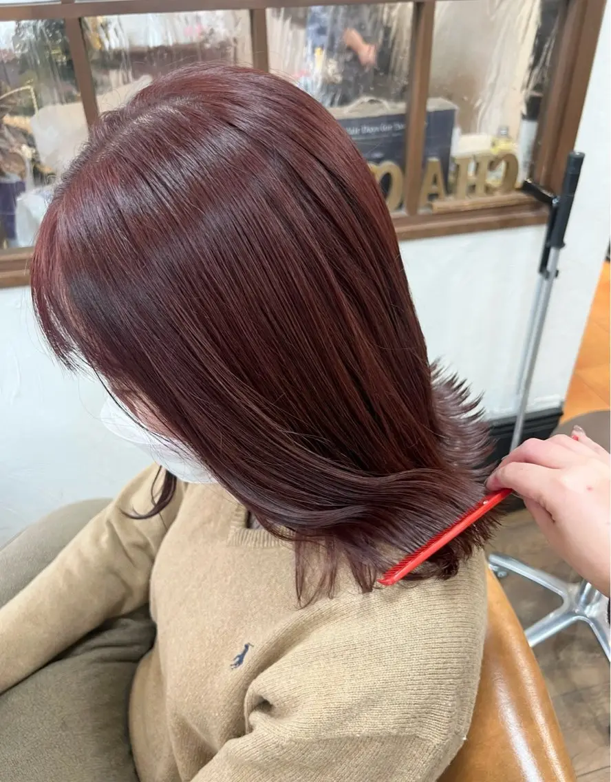 ミディアム カット ヘアカラー 平井/レイヤーカット /ハッシュカット🩰のヘアスタイル