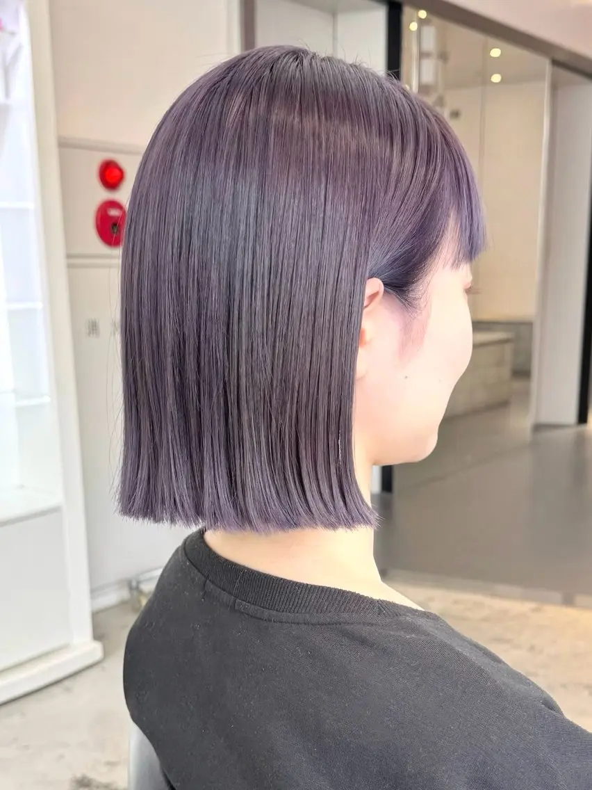ミディアム カラー ヘアアレンジ 顔周りカット×透明感 カラー💫AINAのヘアスタイル