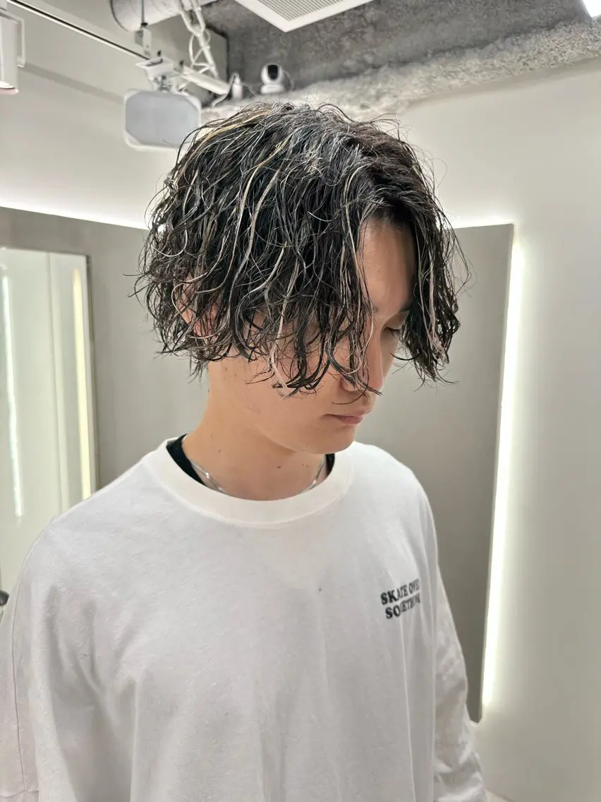 ショート カラー パーマ ヘアアレンジ メンズ キッズ 🌟代表 Yuito🌟のヘアスタイル