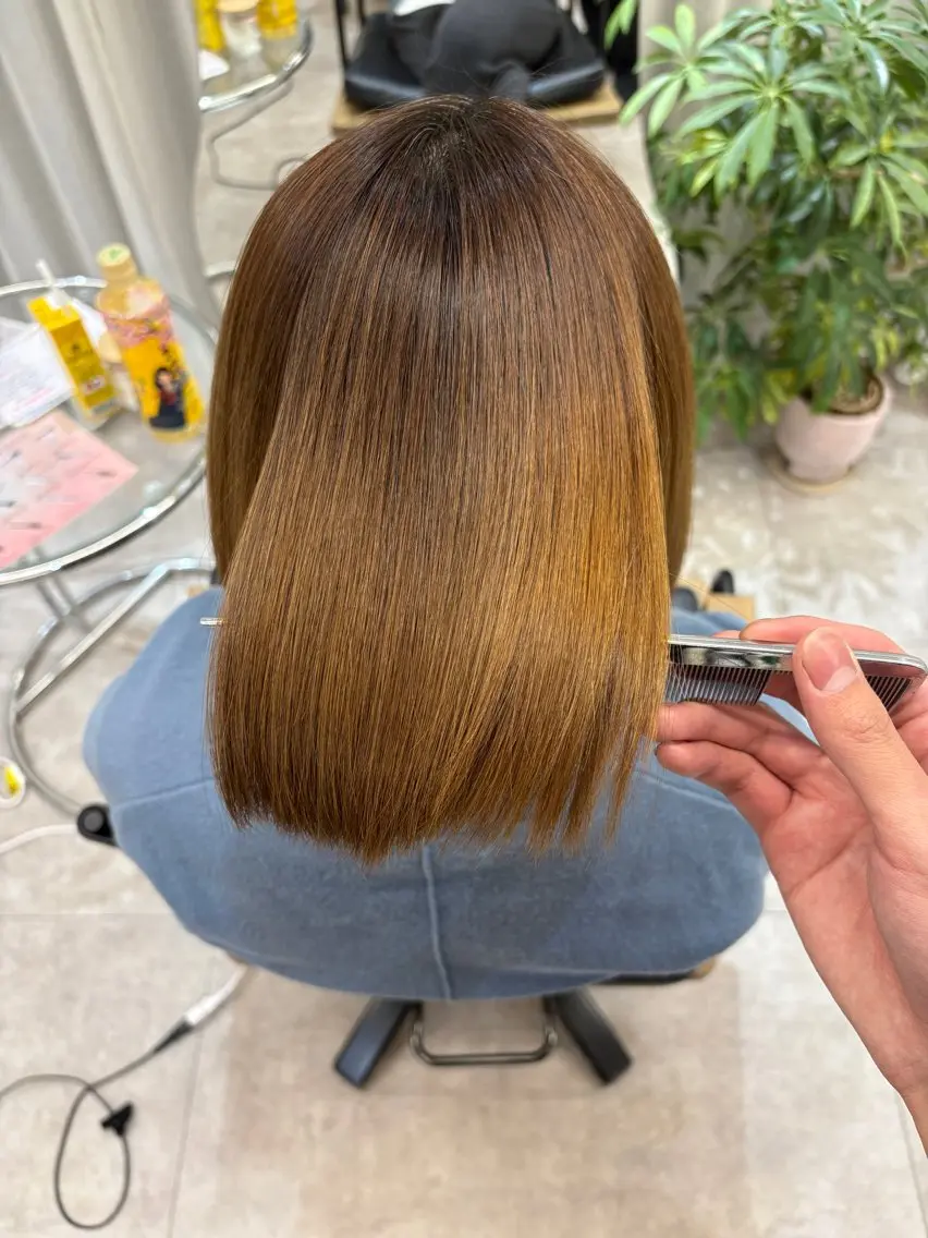 ショート ボブ 縮毛矯正 Defi ジュンキのヘアスタイル