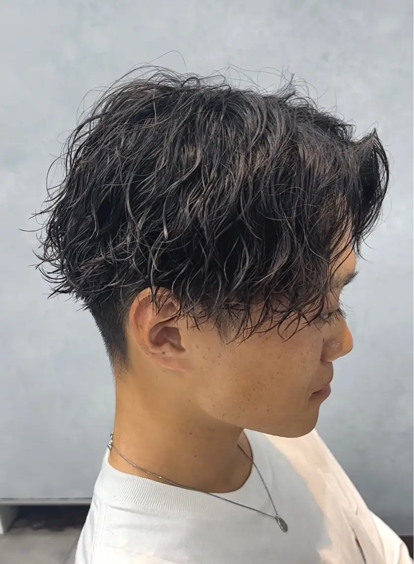 ショート パーマ メンズ カット パーマ 🦩パーマン🦩佐藤 航太のヘアスタイル