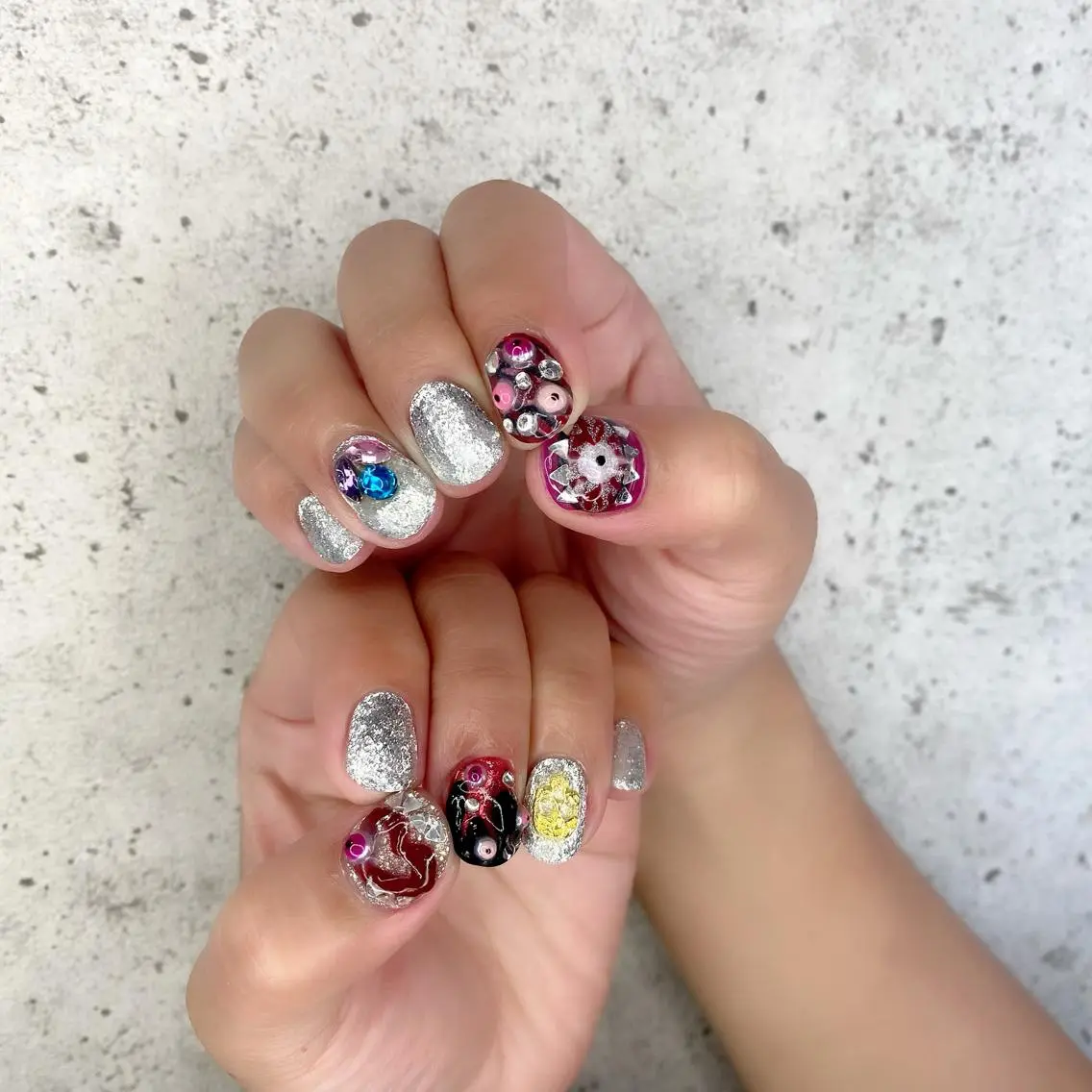 ショート カラー パーマ ヘアアレンジ メンズ キッズ ネイル マツエク・マツパ ハンドネイル Salon Ｋのネイルデザイン