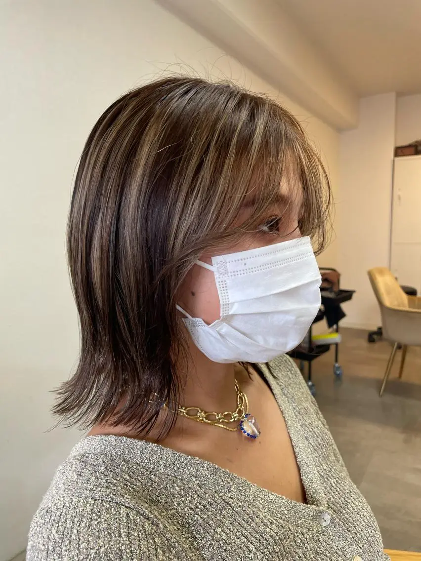似合わせカット💇🏼♀️+垢抜けハイライト❤️🔥ケアブリーチ❤️🔥+🦄超音波フォンダントリートメント🦄の写真