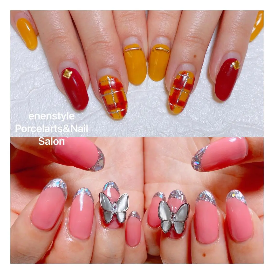 ミディアム ネイル 🐾enen style 🐾のネイルデザイン