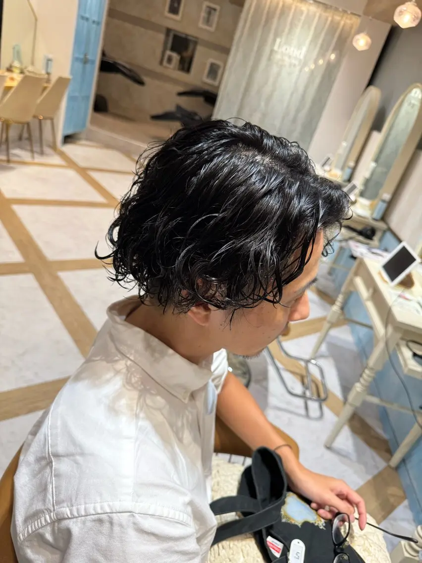 パーマ メンズ ハクヤ心斎橋 パーマ/縮毛矯正のヘアスタイル