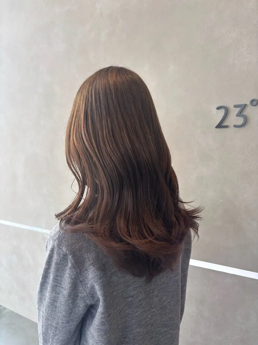 【透明感、柔らかさUP】ブリーチなしダブルカラー+Lv2トリートメントの写真
