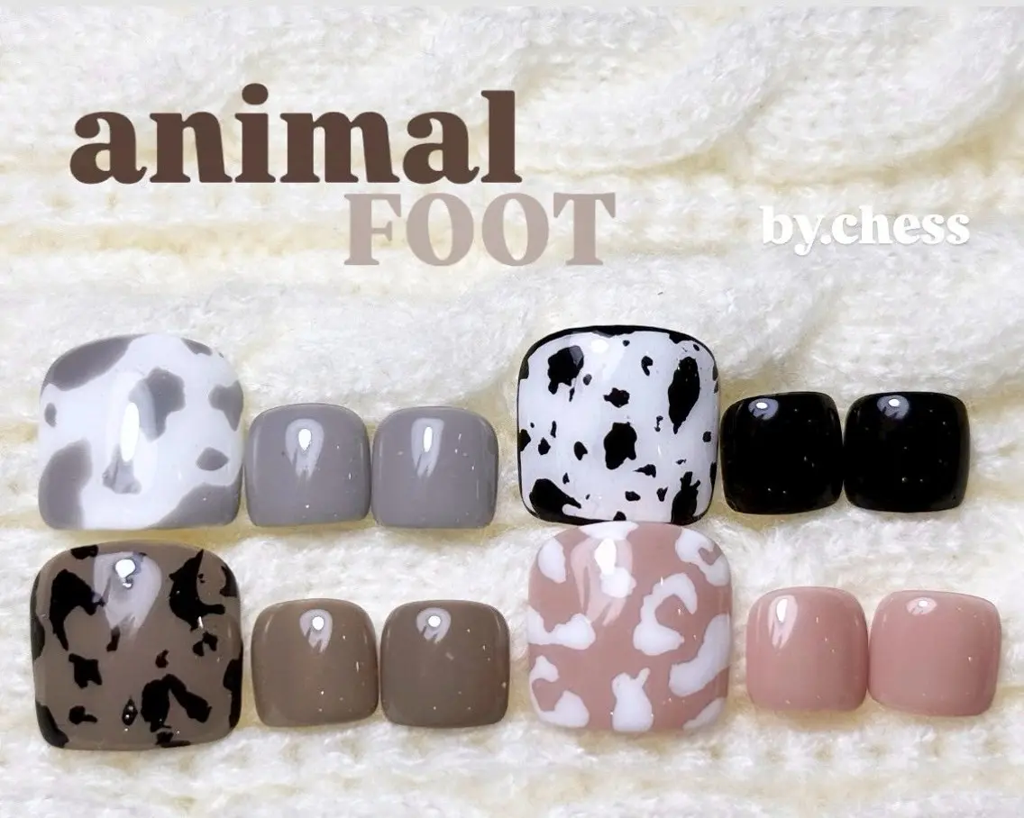 ネイル アニマル柄 nail salon chess こでらのネイルデザイン