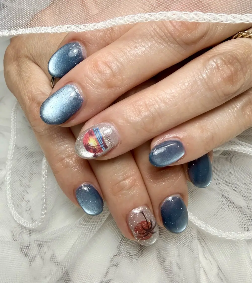 ネイル アートネイル チークネイル フラッシュネイル フラッシュマグ フレンチネイル Mai’s nailのネイルデザイン