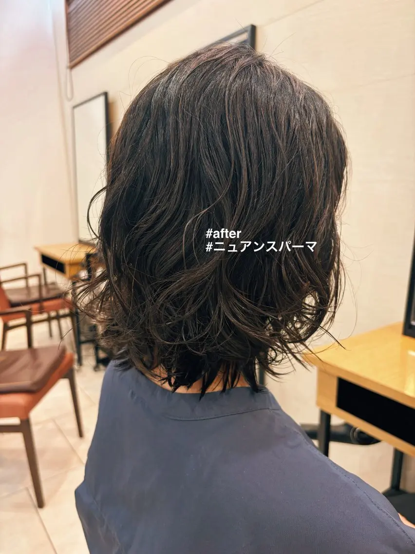 パーマ ボブ カット パーマ ボブ/ミディアム 親しみやすさ/さくらのヘアスタイル