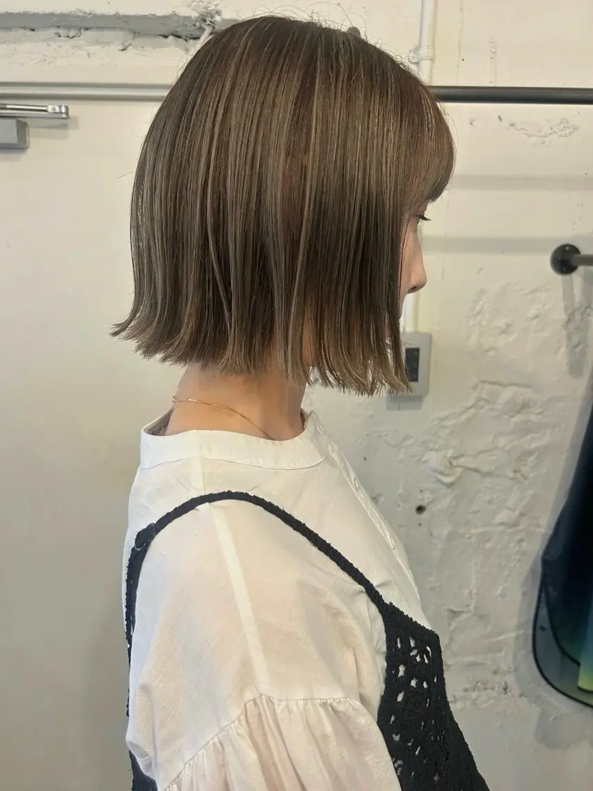 ミディアム カラー カット ヘアカラー トリートメント *UNU* RICOのヘアスタイル