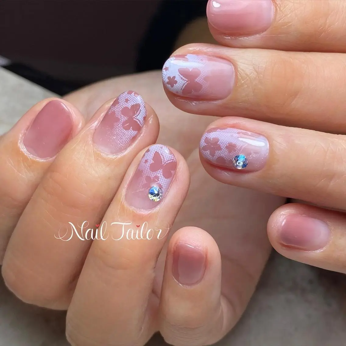 ネイル ジェルネイル グラデーション オフィスネイル ワンカラーネイル ピンク NailTailor ネイルテイラーのネイルデザイン