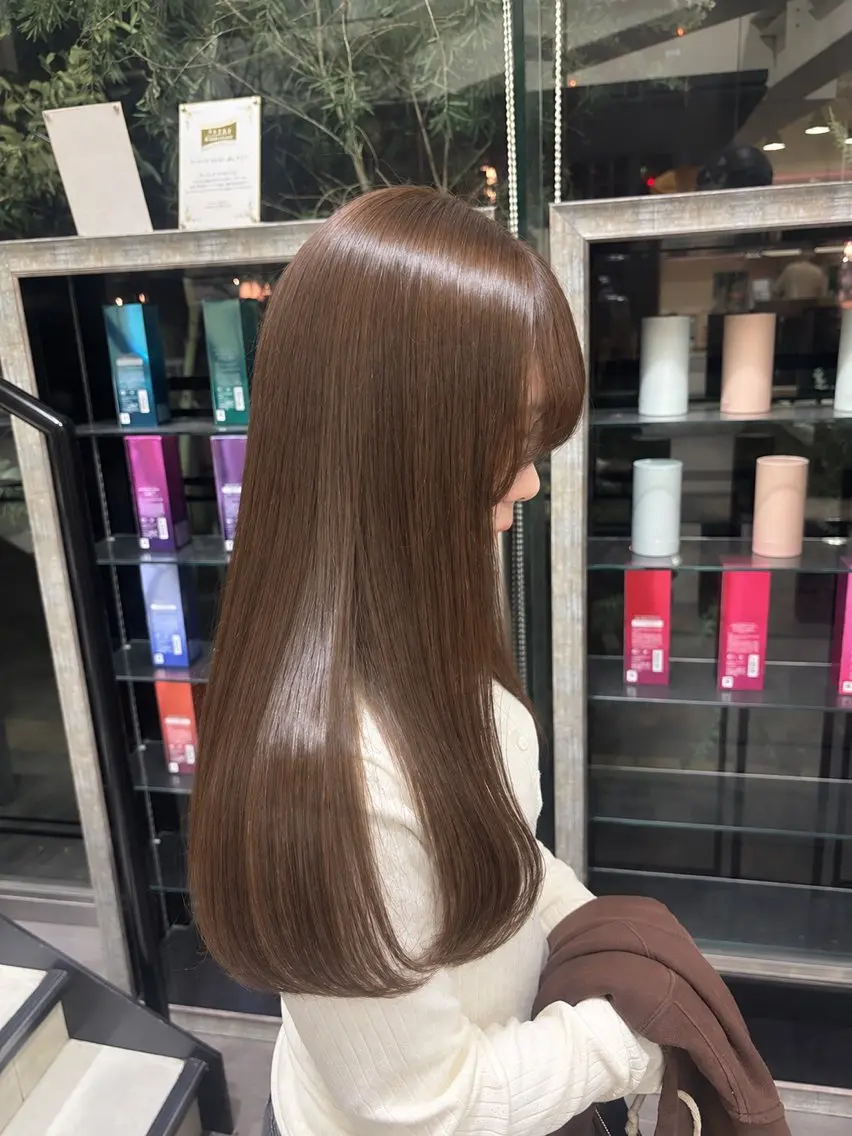 ロング ヘアカラー トリートメント ハイトーン/透明感 カイリ💕🫧のヘアスタイル