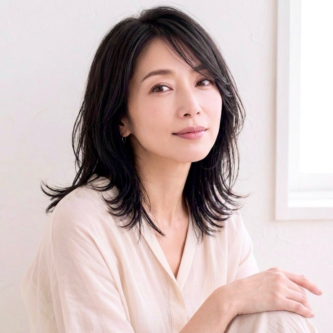 ミディアム 髪質改善/艶カラー /光吉洋平のヘアスタイル