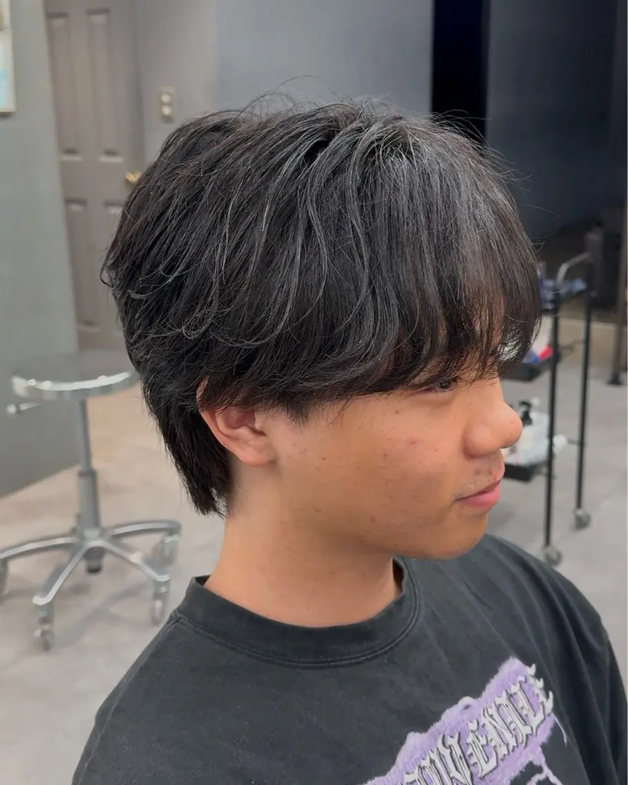 メンズ センターパート マッシュ メンズウルフカット ウルフカット 👑メンズパーマ👑 /原宿/かずまのヘアスタイル
