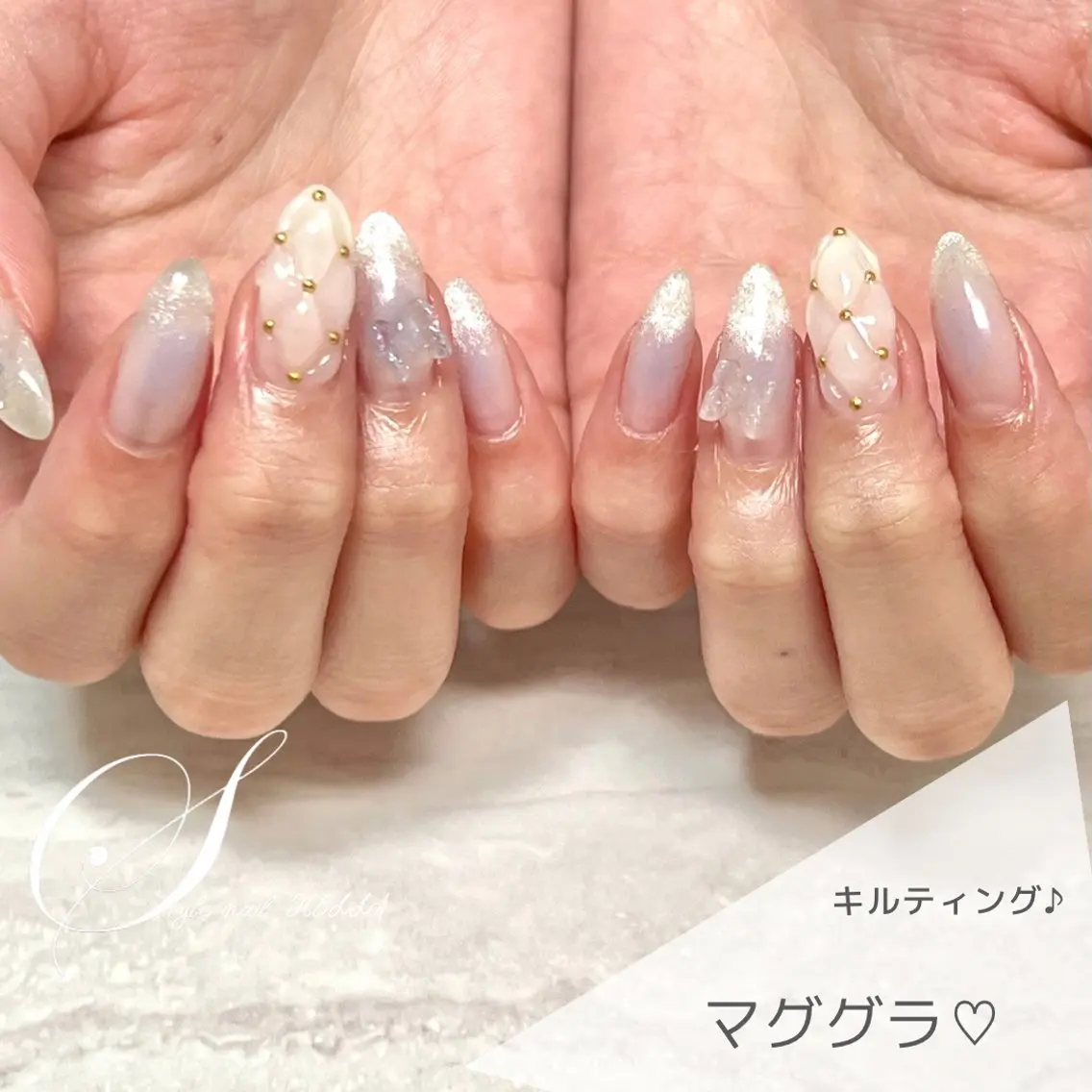 ネイル グラデーション ハンドネイル ステラ marikominoのネイルデザイン