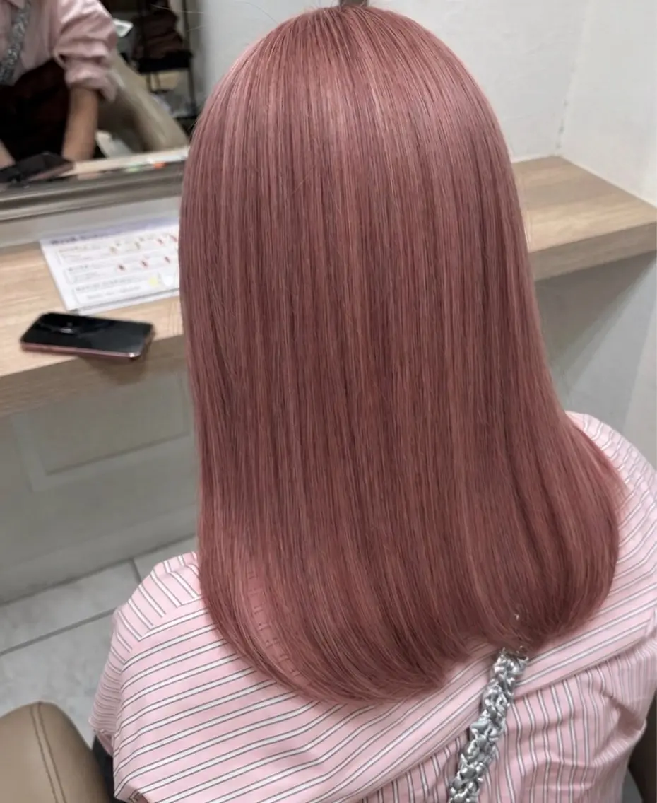 セミロング °ʚ暖色カラー特化 ɞ°Ash国立店ほののヘアスタイル