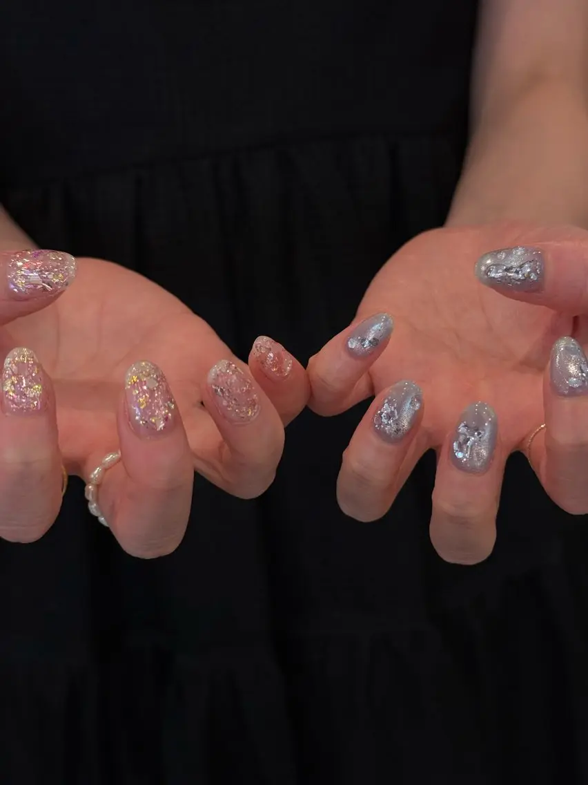 ネイル キラキラネイル ニュアンスネイル ハンドネイル nr. nayuのネイルデザイン