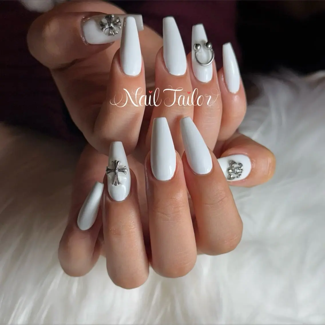ネイル 成人式 長さ出し ロングネイル ワンカラーネイル スカルプネイル ハンドネイル NailTailor ネイルテイラーのネイルデザイン