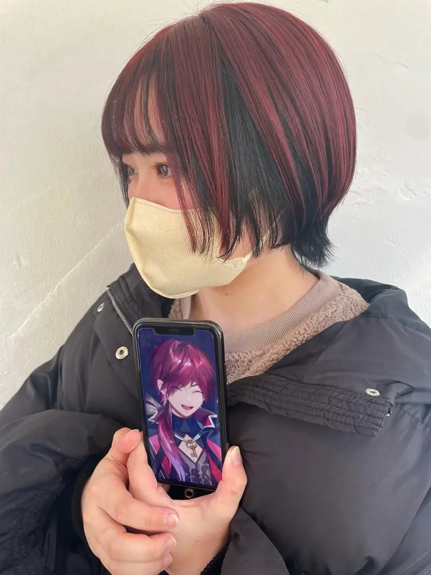 アウターカラー(ブリーチ1回+カラー)+トリートメントの写真
