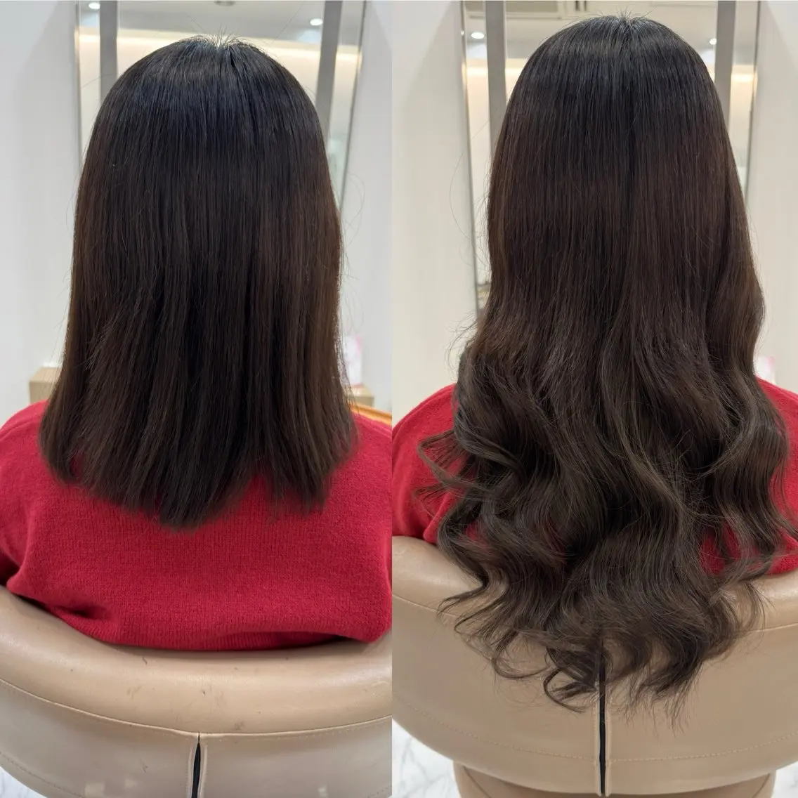 ロング シールエクステ エクステ 韓国風ヘア ロング 当日予約OKカット モデル濱川響太のヘアスタイル
