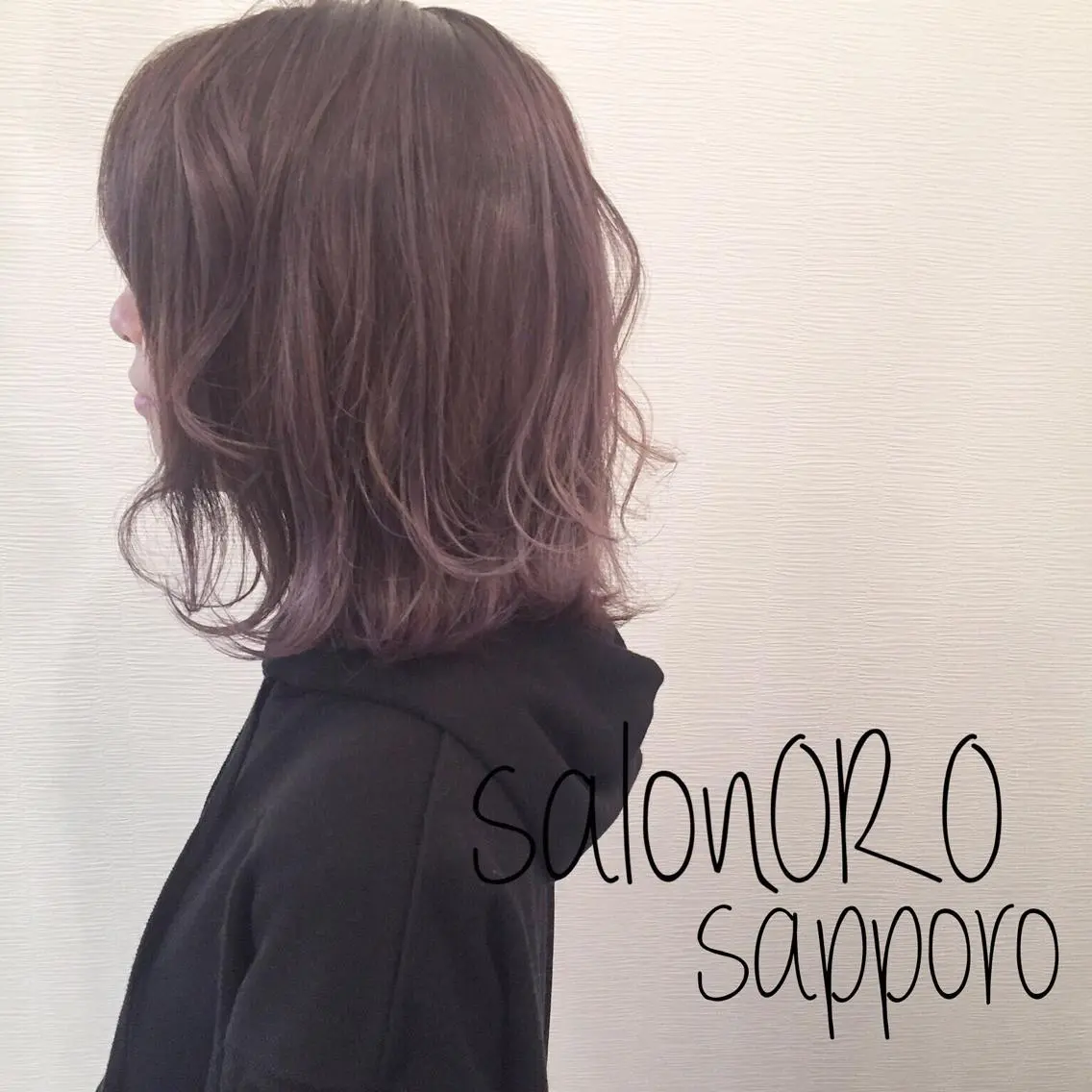 ミディアム カラー ブリーチ グラデーションカラー パープルカラー シルバー 池田 真由美のヘアスタイル