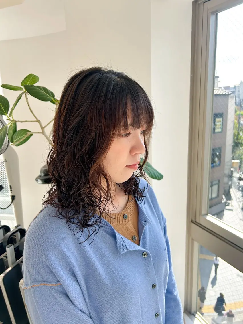ミディアム パーマ カット パーマ 🍓似合わせカット× パーマ/矢木🍓のヘアスタイル
