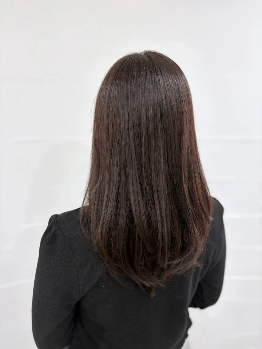 セミロング カラー ヘアカラー Flat /rina🧸のヘアスタイル