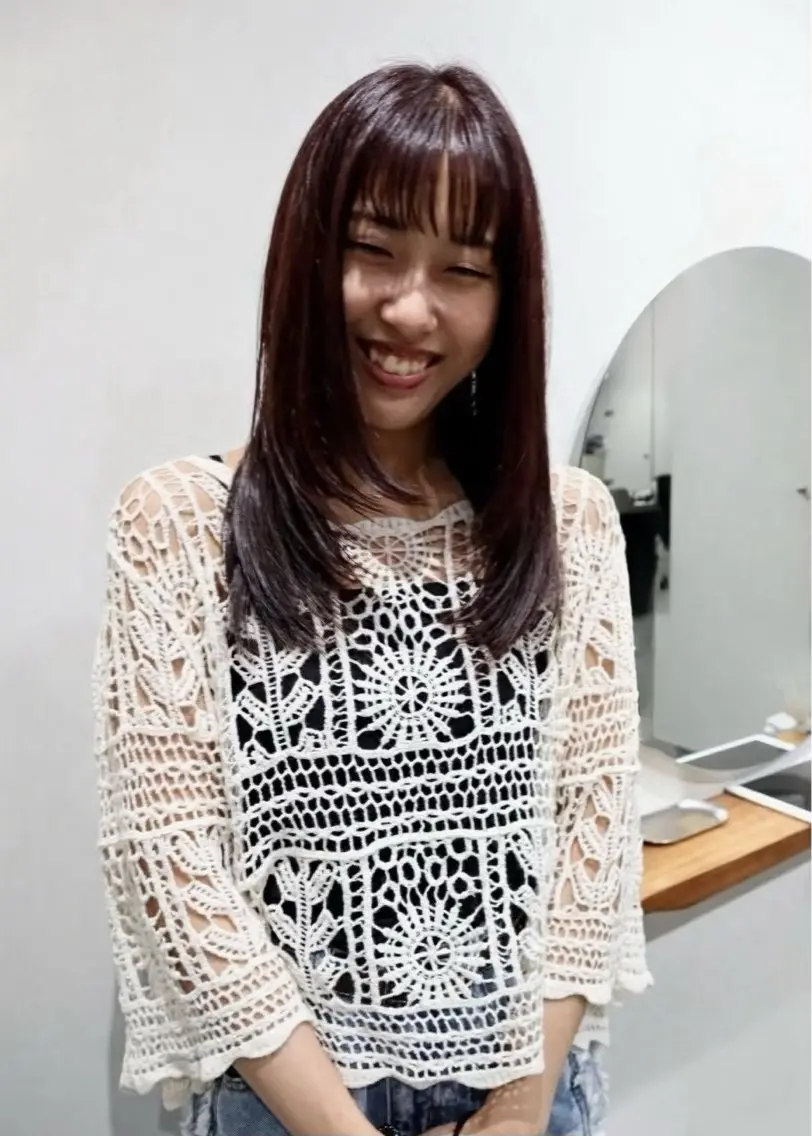 ロング カラー カット ヘアカラー 山本 麗のヘアスタイル
