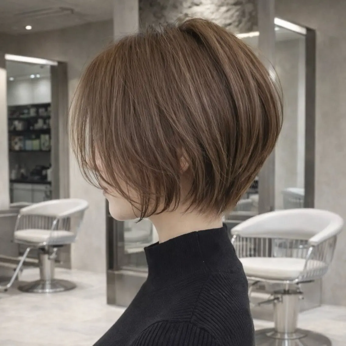 ショート カラー カット ヘアカラー トリートメント 《髪質改善✖️レイヤ ー🩶》ナオヤのヘアスタイル